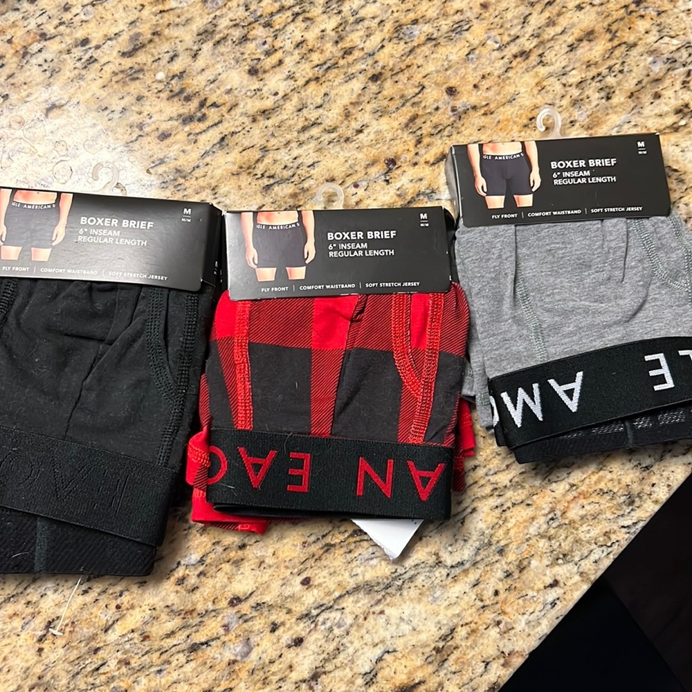 American Eagle 6” boxer brief underwear. Never worn or opened
